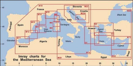Πλοηγικός Χάρτης Ανατολικής Μεσογείου M22,Από τη Αίγυπτο στο Ισραήλ, το Λίβανο και την ΚύπροIm (99883)