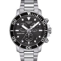 Tissot Seastar 1000 Ανδρικό Ρολόι Χρονογράφος με Ασημί Μεταλλικό Μπρασελέ T120.417.11.051.00