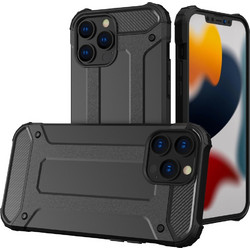 Hurtel Hybrid Armor Back Cover Black (iPhone 13 Pro)