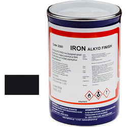 Hydroton Iron Alkyd Finish Βερνικόχρωμα Μετάλλου Μαύρο Ral-9005 Ματ 0.75lt
