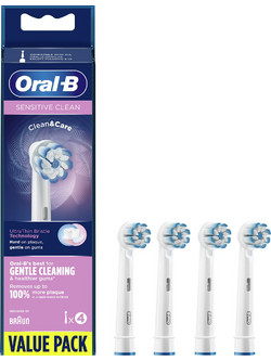 Oral-B Sensitive Clean Ανταλλακτικές Κεφαλές Ηλεκτρικής Οδοντόβουρτσας 4τμχ