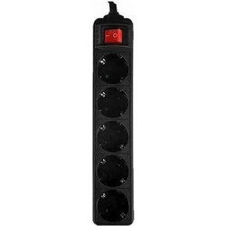 Πολύπριζο Lamtech (LAM023749) 1.5m, x5 με Διακόπτη - Μαύρο LAM023749