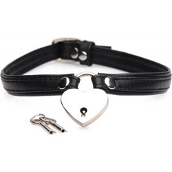 Master Series Heart Lock Collar Black