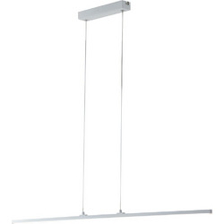 LUCE LED-SHANGHAI-S1C BCO Κρεμαστό Φωτιστικό Οροφής Ράγα Μονόφωτο LED με Θερμό Λευκό Φως Λευκό