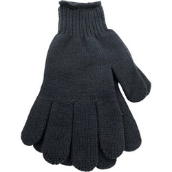 Γάντια πλεκτά unisex γκρι ακρυλικά ελαφριά