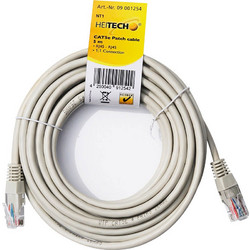 Heitech U/UTP Cat.5e Καλώδιο Δικτύου Ethernet 5m Grey
