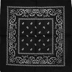 Unisex Μαντήλι Μπαντάνα - Cotton - Bandana - Vintage Σχέδιο - Μαύρη