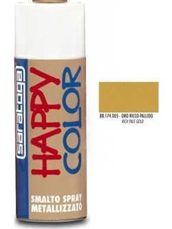 Saratoga Happy Metallizato Σπρέι Βαφής Rich Pale Gold Gloss 400ml