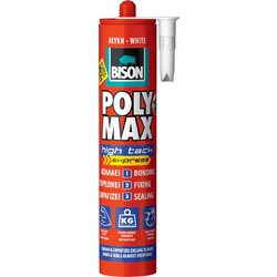 Bison Σιλικόνη Κόλλα Polymax HighTack Express Λευκή 425gr