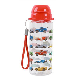 iDrink Kids Cars Παιδικό Μπουκάλι Πλαστικό BPA Free με Καλαμάκι Κόκκινο 400ml