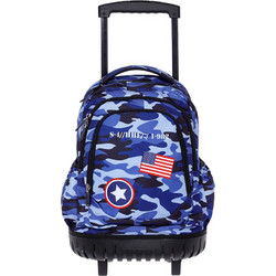 Lyc Sac One Camo Σχολική Τσάντα Τρόλεϊ Δημοτικού Navy Μπλε 21547