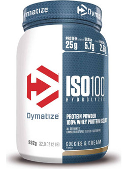 Dymatize ISO100 Hydrolyzed Cookies & Cream Πρωτεΐνη Ορού Γάλακτος Γράμμωσης Χωρίς Λακτόζη 932gr