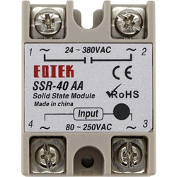SSR-40AA SSR Solid State Relay Module 40A Input 80-250VAC - 24-380VAC