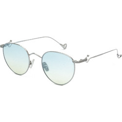 Eyepetizer Lune C.1-23F Ανδρικά Γυαλιά Ηλίου Στρογγυλά Μεταλλικά Ασημί με Μπλε Polarized Φακό
