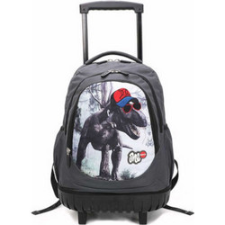 Lyc Sac Rock N Roll Jurassic Σχολική Τσάντα Τρόλεϊ Δημοτικού Γκρι 11247