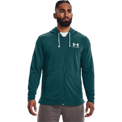 Under Armour Rival Terry Ανδρική Ζακέτα Φούτερ με Κουκούλα και Φερμουάρ Πράσινη 1370409-716