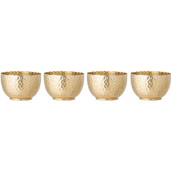 Μπωλ Camelia (Σετ 4Τμχ) 82049388 11x6,5cm Gold Bloomingville Αλουμίνιο