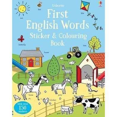 First English Words Sticker and Colouring Book - Kirsteen Robson ...