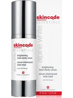 Skincode Alpine White Brightening Total Clarity Ενυδατικό Serum Προσώπου για Πανάδες & Λάμψη με Βιταμίνη C 30ml