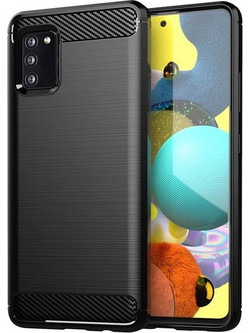 Powertech Carbon Back Cover Black (Galaxy A03s)