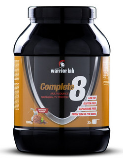 Warriorlab Complete 8 Strawberry Πρωτεΐνη Ορού Γάλακτος Γράμμωσης Χωρίς Γλουτένη 1kg