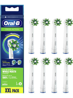 Oral-B Cross Action XXL Pack Ανταλλακτικές Κεφαλές Ηλεκτρικής Οδοντόβουρτσας 8τμχ