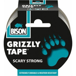 Bison Grizzly Tape 26186 - Ταινία Επισκεαυστική Υφασμάτινη 0,33Χ10Μ Ασημί 10M