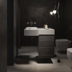 Rak Ceramics Petit Κρεμαστός Νιπτήρας Μπάνιου Τετράγωνος 76.5x36cm Λευκός 47700