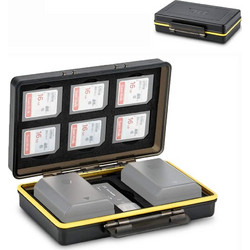 JJC BC-3SD6 Multi-Function Case For 2 Camera Batteries + 6 X SD Card + 1 X USB