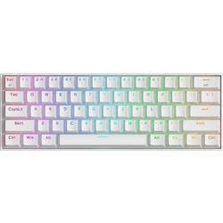 Redragon K530 Draconic White Ασύρματο Μηχανικό Gaming Πληκτρολόγιο 60% με Custom Brown Διακόπτες RGB