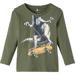 Name It Παιδικό T-Shirt Μακρυμάνικο Χακί 13205923