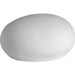 Διακοσμητικό Βότσαλο Με Led LBTRD0014465 20x11,5x9,5cm White Raeder Πορσελάνη