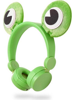 Nedis HPWD4000 Fdy Frog Ενσύρματα Παιδικά Ακουστικά On Ear Πράσινα