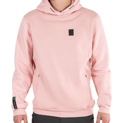 Double Ανδρικό Φούτερ Fleece με Κουκούλα & Τσέπες Ροζ MTOP-83