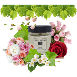 Αρωματικό Κερί Χώρου Σόγιας Bouquet, Honeysuckle & Jasmine Rose (Μπουκέτο, Αγιόκλημαμα, Γιασεμί με Τριαντάφυλλο)160gr / 36 Ώρες Καύσης
