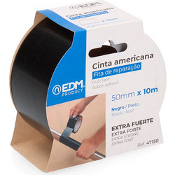 Ταινία Επισκευαστική Μαύρη 10 Μέτρα Duct tape 50mm*10m 47150 EDM Spain