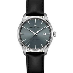Hamilton Jazzmaster Ανδρικό Ρολόι με Μαύρο Δερμάτινο Λουράκι H32451742