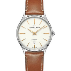 Hamilton Jazzmaster Ανδρικό Ρολόι Αυτόματο με Καφέ Δερμάτινο Λουράκι H38525512