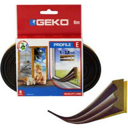 Αεροστόπ Τύπου E 1-3.5MM Λάστιχο Παραθύρου-Πόρτας σε Καφέ Χρώμα 6m Geko 1000-2