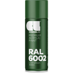 Cosmoslac Premium Acrylic Paint Σπρέι Βαφής Leaf Green RAL6002 Gloss 400ml