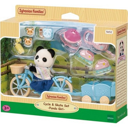 Sylvanian Families Cycle Skate Set Panda Girl