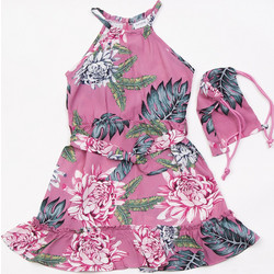 TraX Παιδικό Φόρεμα Floral Ροζ 43144