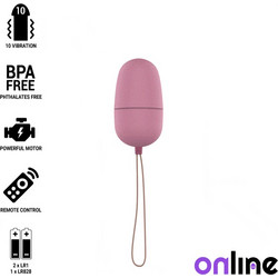 Online Remote Control Vibrating Egg Medium Δονητής Egg για Ζευγάρια με Τηλεχειριστήριο Ροζ