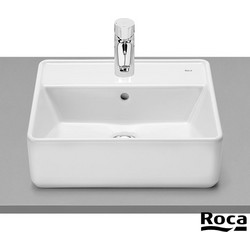 Roca The Gap Square Επικαθήμενος Νιπτήρας Μπάνιου Πορσελάνης 42x39cm Λευκός A3270MM000