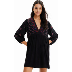 Desigual Creta Mini Καθημερινό Φόρεμα Floral Μαύρο 23SWVW76-2000
