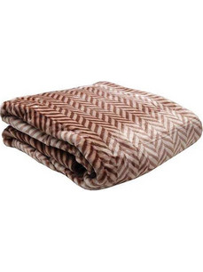 Κουβέρτα Βελουτέ Υπέρδιπλη Ζακάρ Brown Sunshine Home 220x240 cm