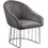 HomeMarkt Πολυθρόνα Βελούδινη Γκρι Cody HM8470.01