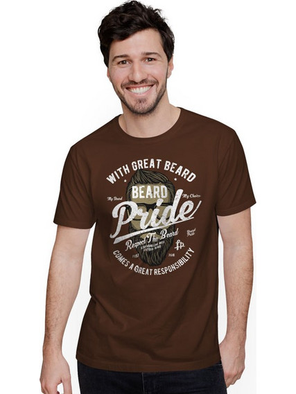 BEARD PRIDE (Κοντομάνικο Ανδρικό / Unisex) - Chocolate