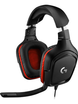 Logitech G332 Gaming Headset Over Ear Black Red