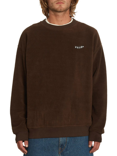 Volcom Too Kool Ανδρικό Φούτερ Καφέ A4632206-DBR